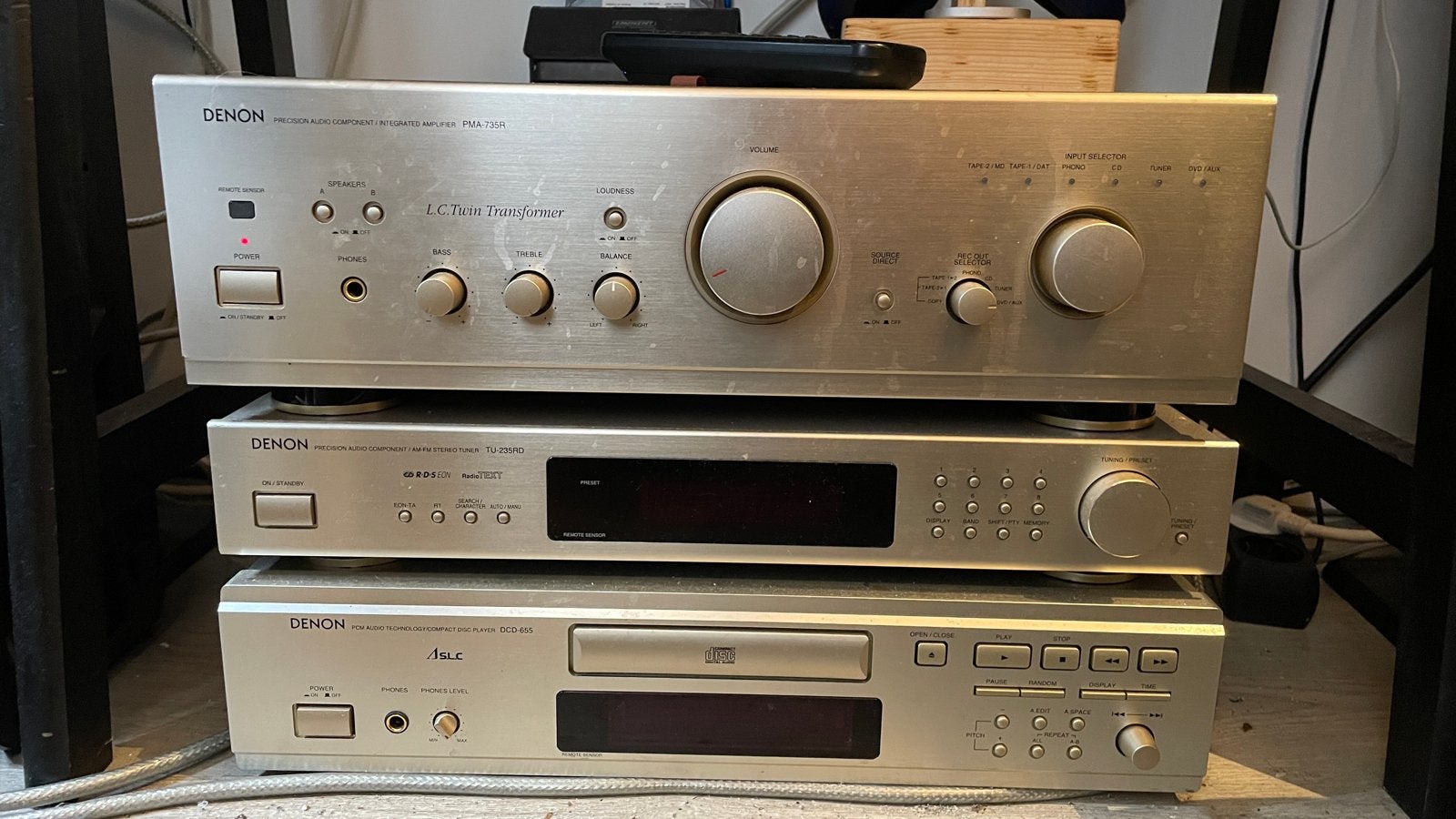 Denon PMA-735r stereo set met KEF speakers, Gebruikt, Denon, Speakers, Losse componenten