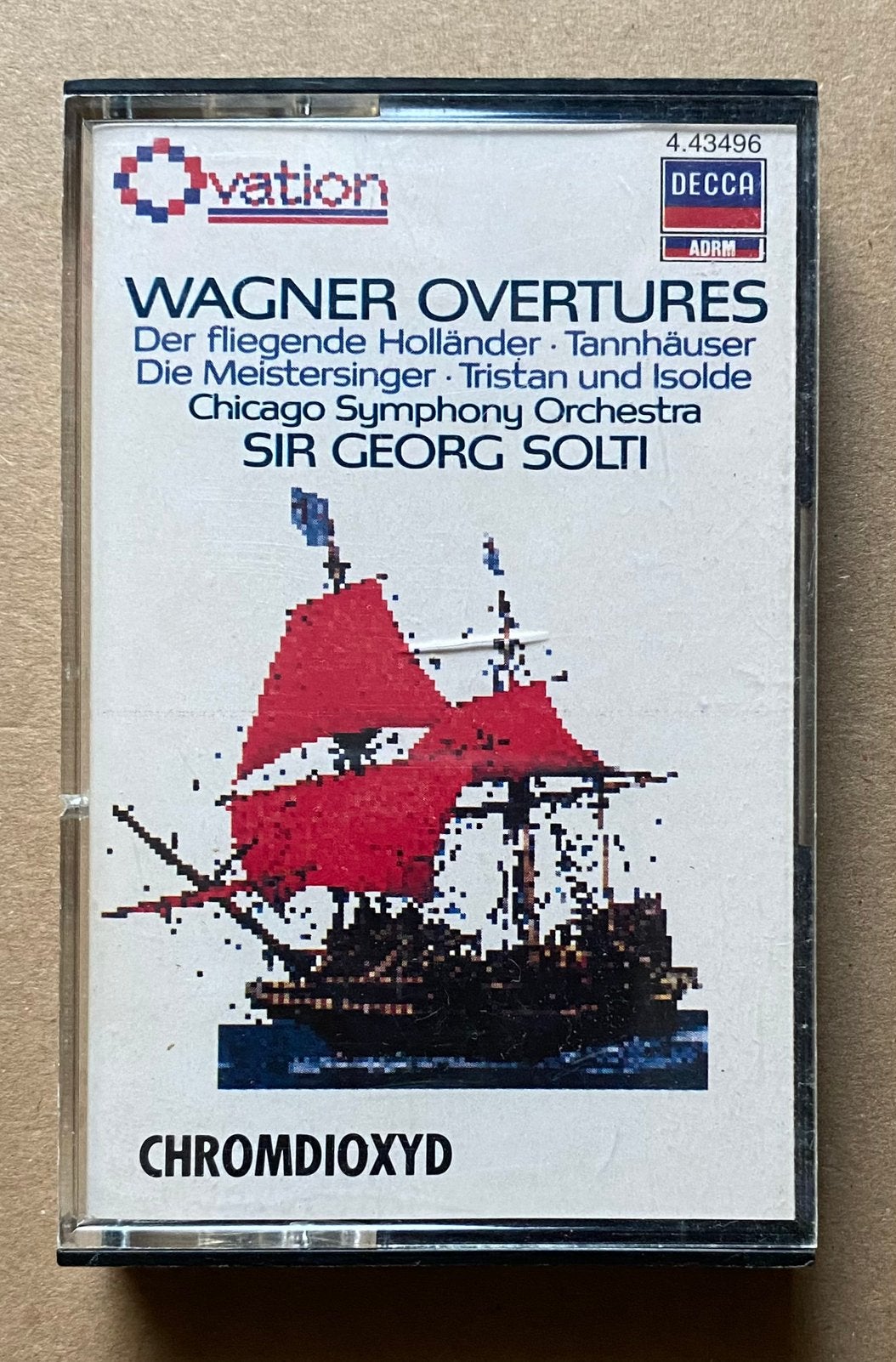 CASSETTE RICHARD WAGNER / SIR GEORG SOLTI - Overtures (1987), Cd's en Dvd's, Cassettebandjes, Gebruikt, Verzenden, Klassiek, 1 bandje