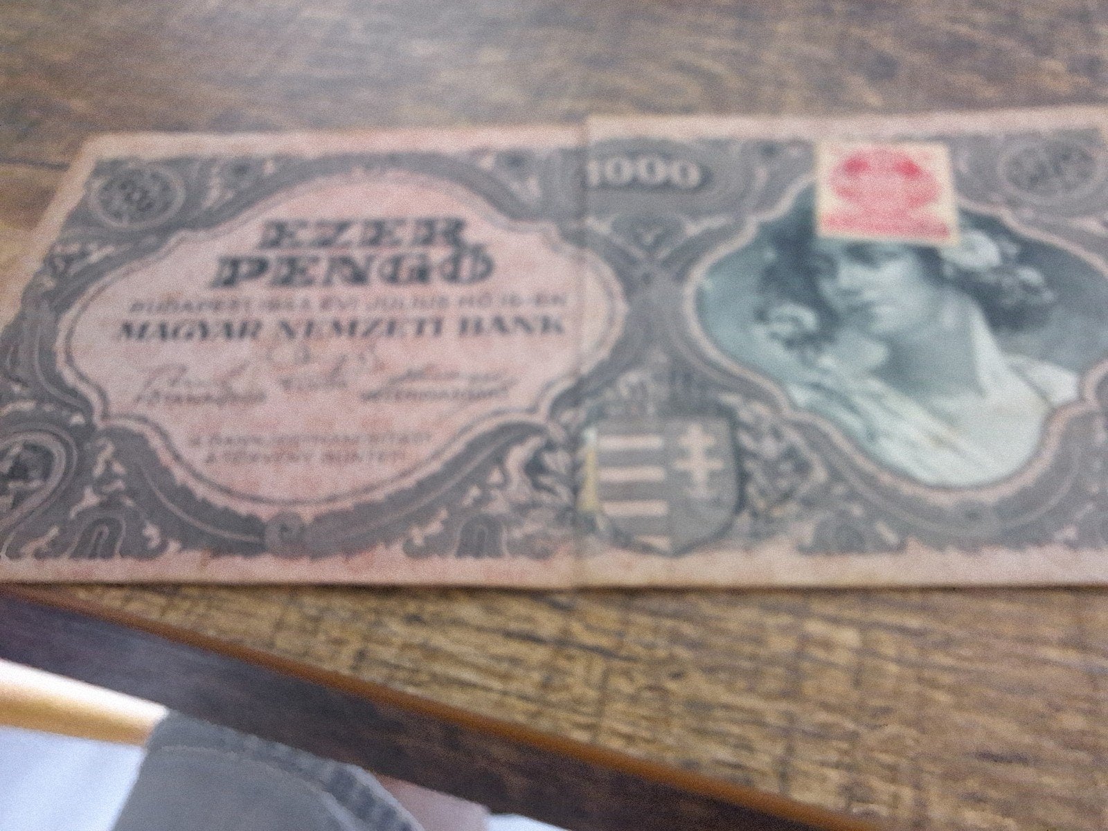 Hongarije 1000 pengo 1945., Ophalen of Verzenden, Hongarije, Los biljet