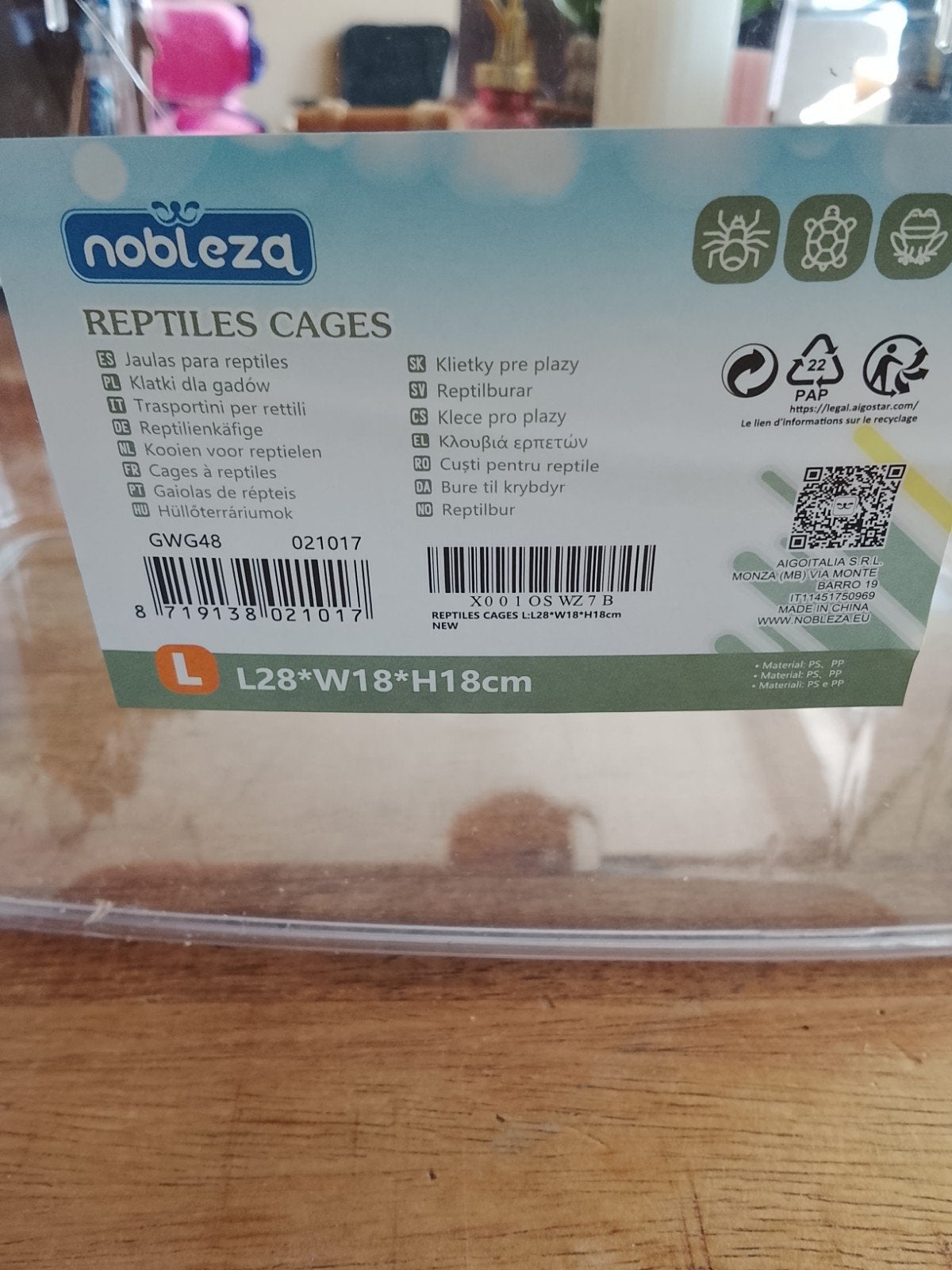 Nobleza reptielen bak ZGAN, ., Nobleza, Ophalen of Verzenden, Zo goed als nieuw