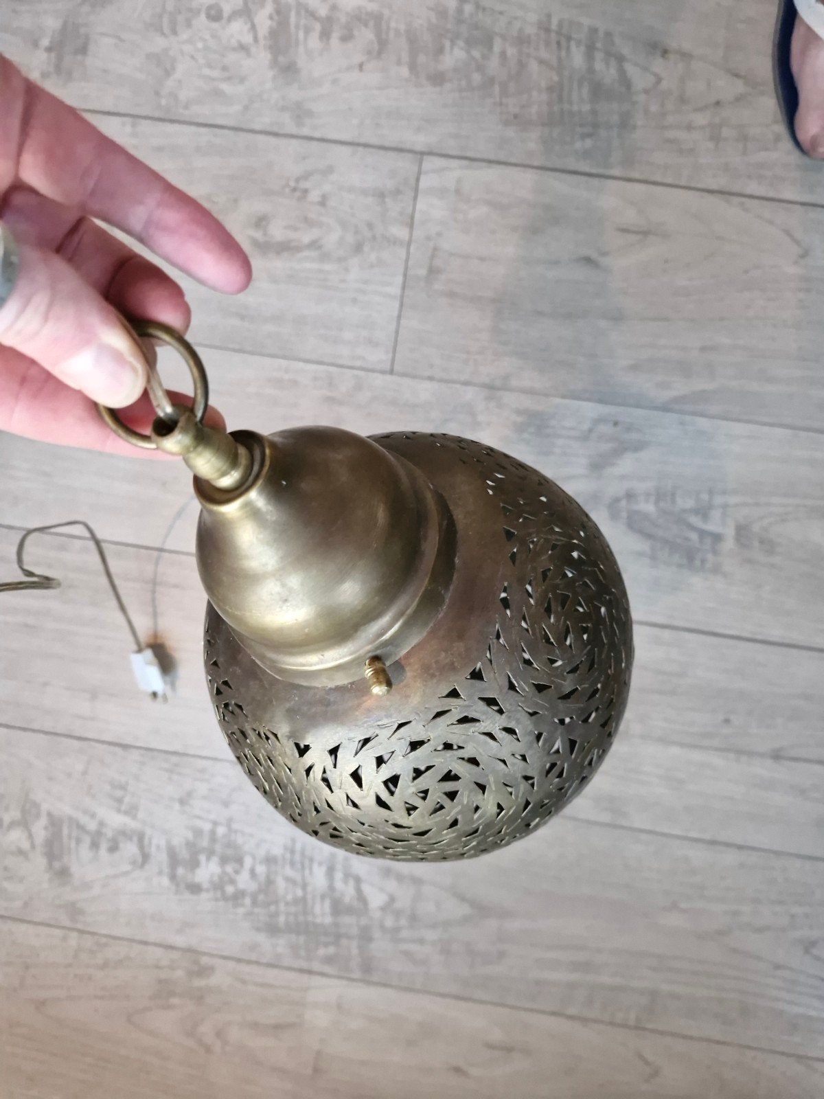 Marokkaanse hanglamp, Ophalen of Verzenden, Zo goed als nieuw, Metaal, Marokkaans