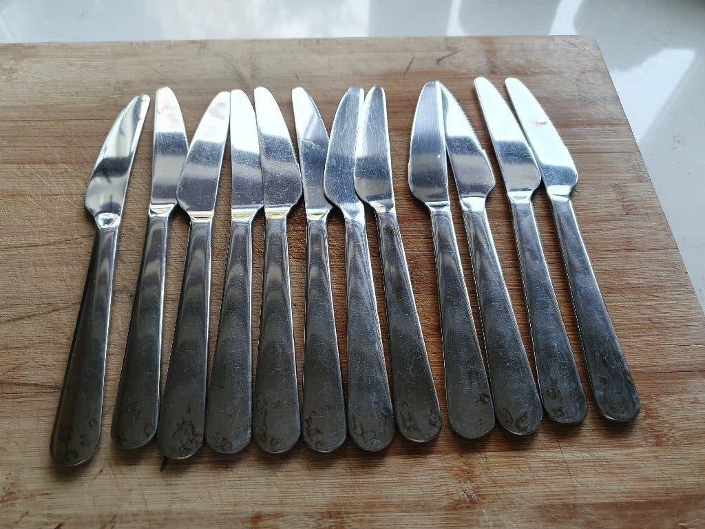 losse diner messen 12 st, Gebruikt, Los bestek, IKEA, Ophalen of Verzenden