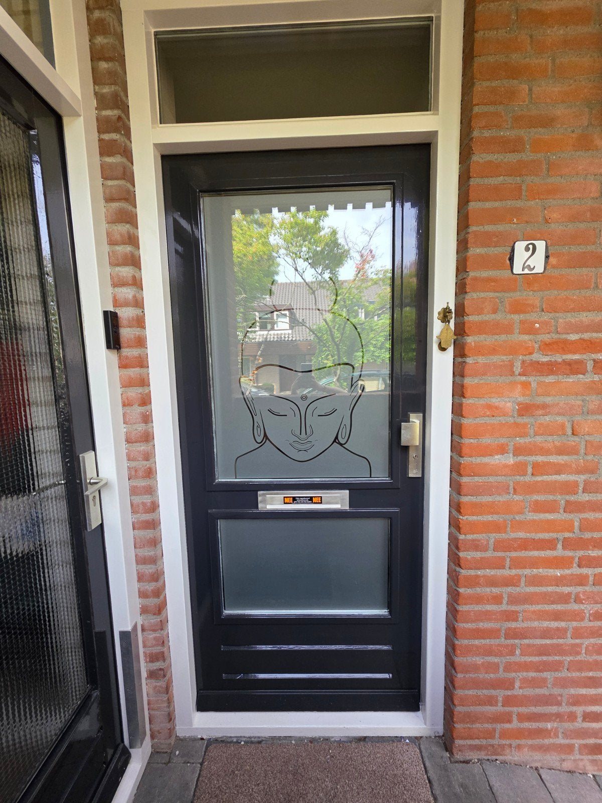Mooie voordeur met leuke plakfolie!, Ophalen, Buitendeur, 200 tot 215 cm