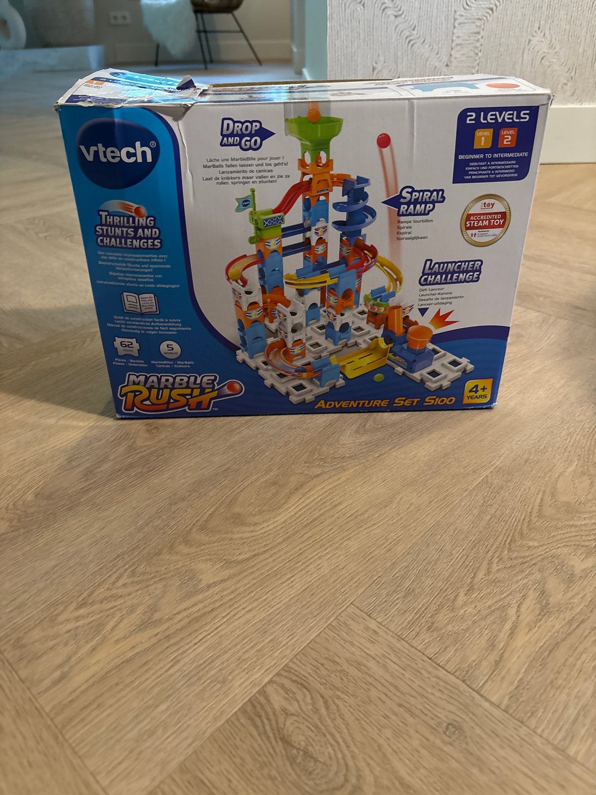 VTech Marble Rush Adventure Set S100 knikkerbaan, Ophalen of Verzenden, Zo goed als nieuw, Overige merken