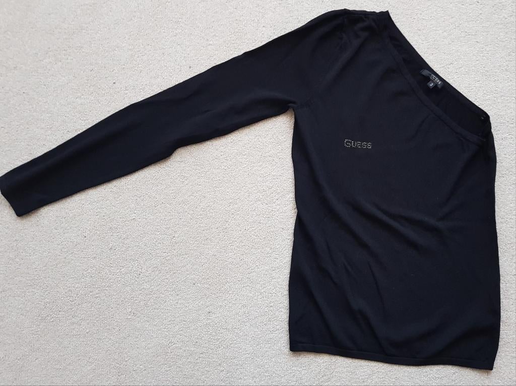 Guess trui zwart strass steentjes maat s merk truien truitje, Guess, Verzenden, Zwart, Zo goed als nieuw