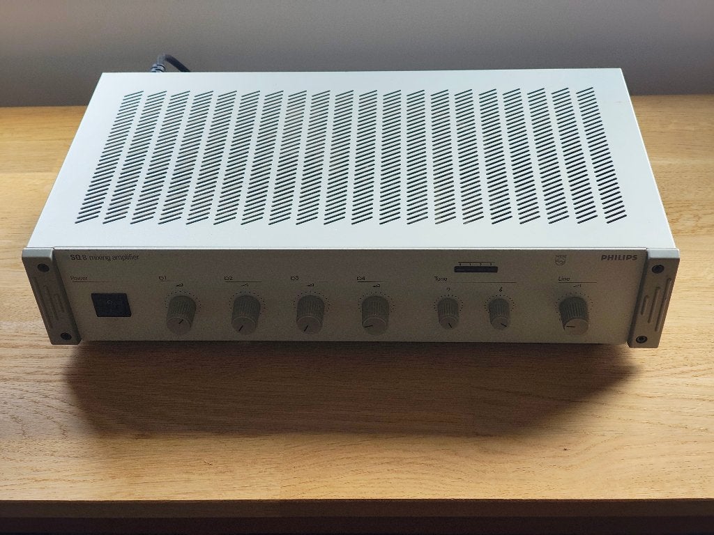 Philips SQ 8 mixing aplifier 60w 100 volt versterker, Overige merken, Ophalen of Verzenden, 60 tot 120 watt, Gebruikt