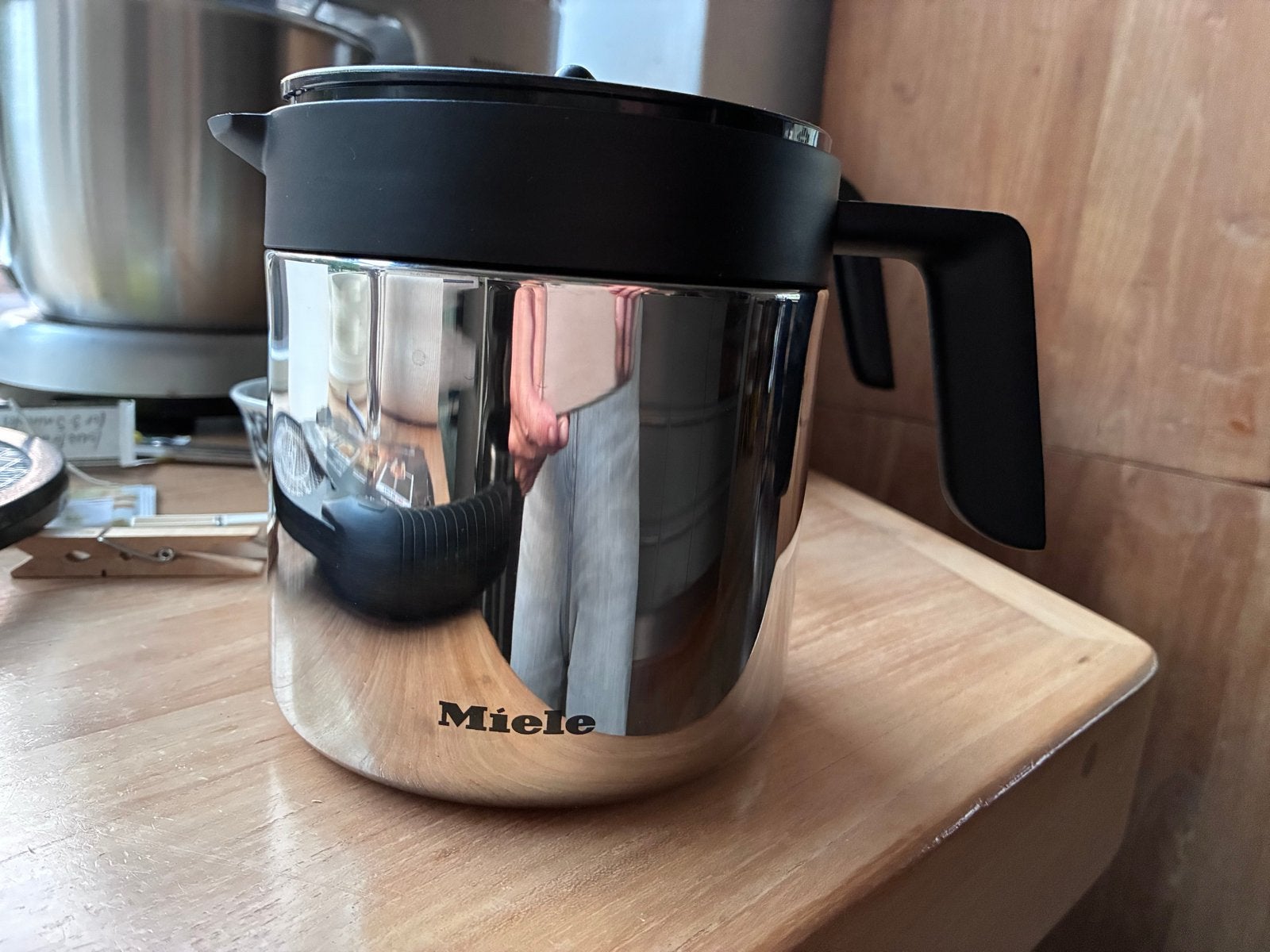 Miele Thermoskan - RVS, Zwart Deksel, Ophalen of Verzenden, Zo goed als nieuw