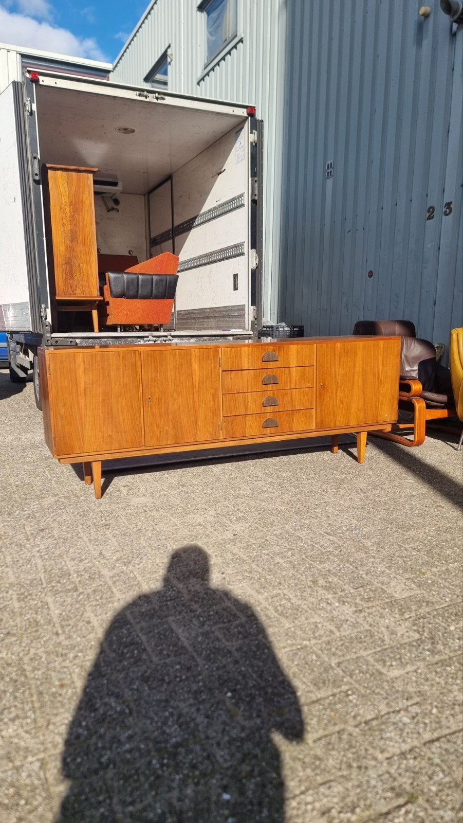 vintage XL dressoir sideboard teak mid century, Gebruikt, ,, Ophalen of Verzenden, ,