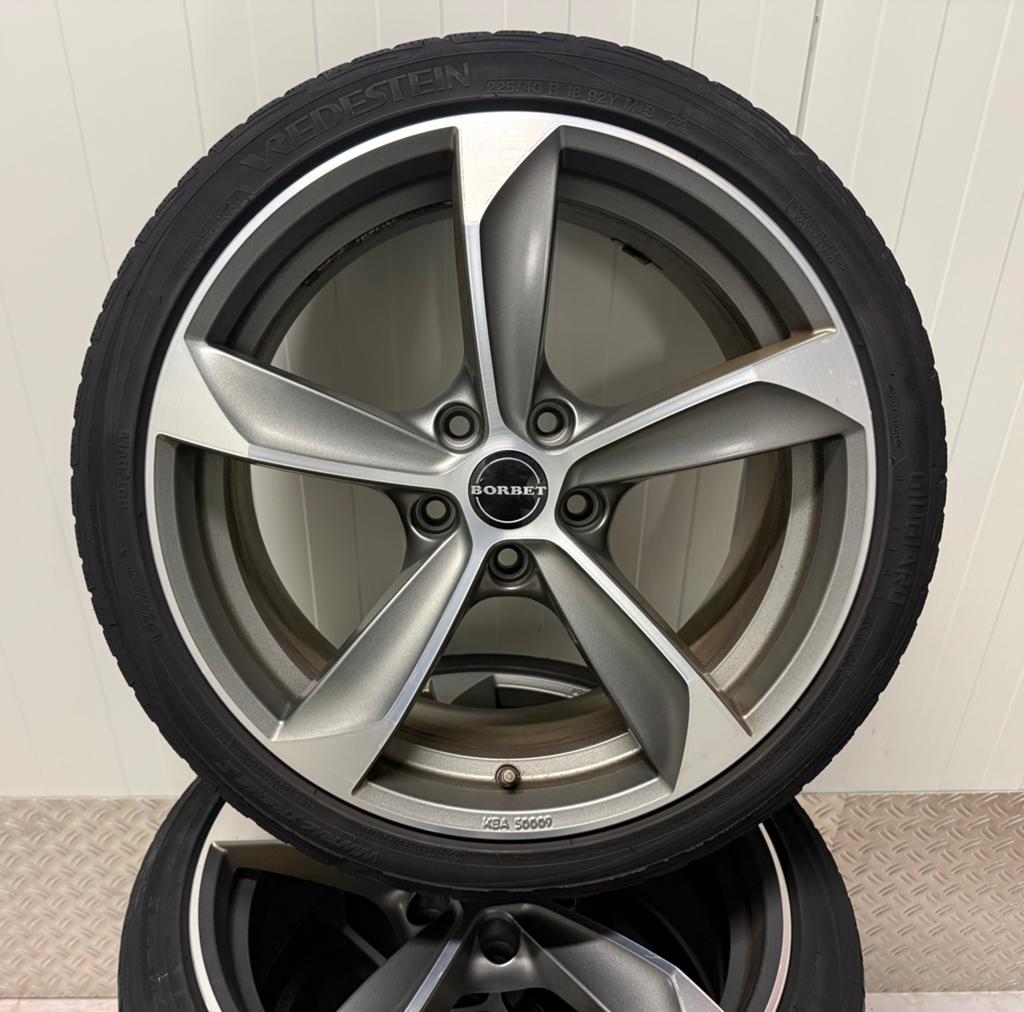 Borbet S Velgen 18 Inch 5x112 VW Golf / Audi A3 / Leon, Ophalen, 18 inch, Gebruikt, -