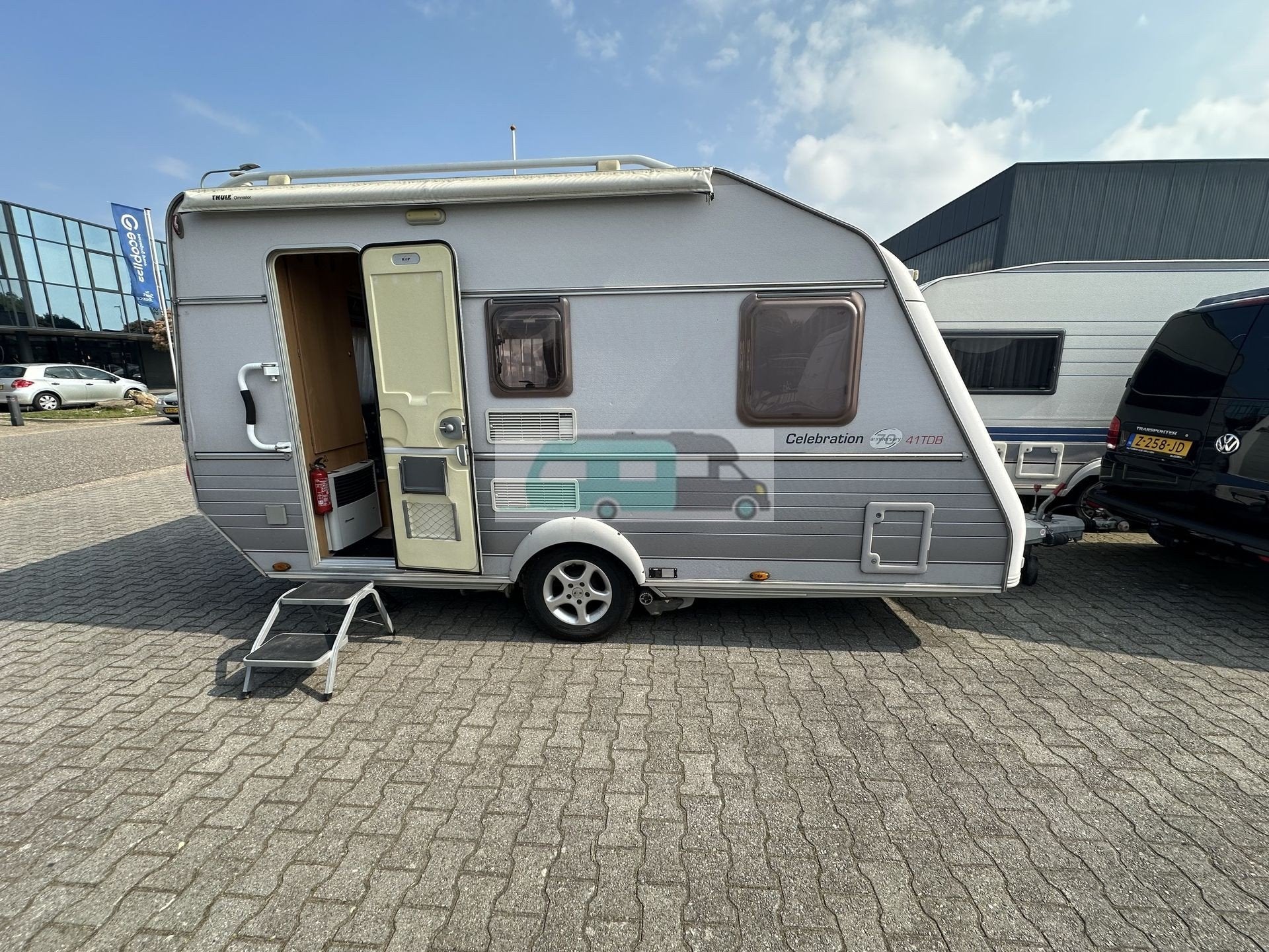 Kip celebration 41 TDB mover, zakluifel (bj 2005), Caravans en Kamperen, Kip, Bedrijf, Schokbreker, 6 tot 7 meter