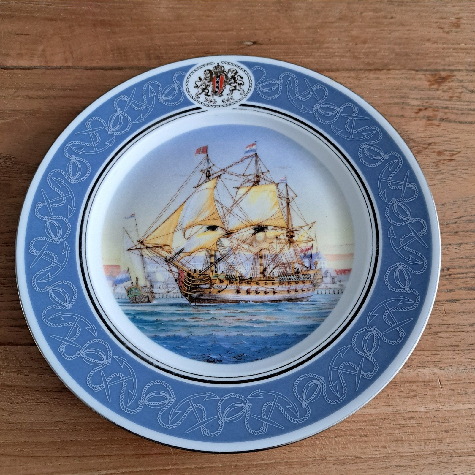 Decoratief Bord VOC Schip Amsterdam - FM 1990, Antiek en Kunst, Ophalen of Verzenden