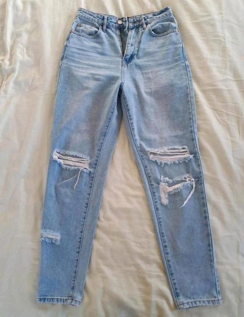Riot mt 34 of 36 ripped jeans 🩵, Riot, Blauw, Ophalen of Verzenden, Zo goed als nieuw