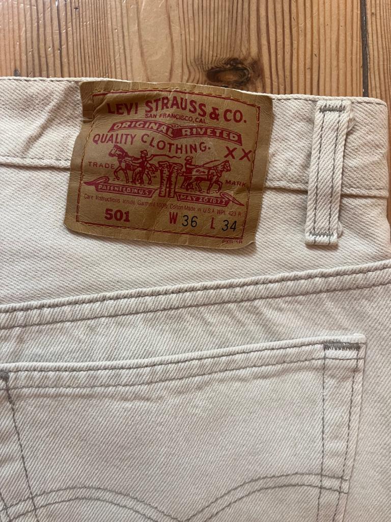 Levi's 501 spijkerbroek. beige, Overige kleuren, Overige jeansmaten, Ophalen of Verzenden, Gedragen