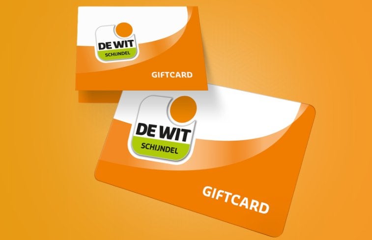 Kadobon De Wit, Tickets en Kaartjes, Eén persoon, Cadeaubon, Warenhuis- of Winkelbon
