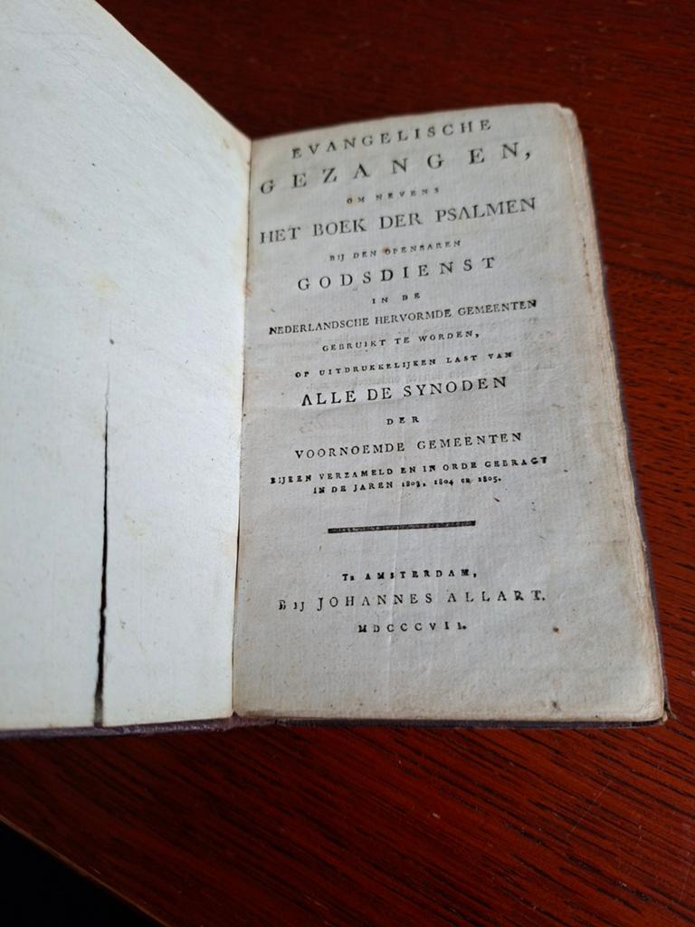 Evangelische Gezangen, om nevens Het boek der Psalmen. 1807., Antiek en Kunst, Antiek | Boeken en Bijbels, Ophalen of Verzenden