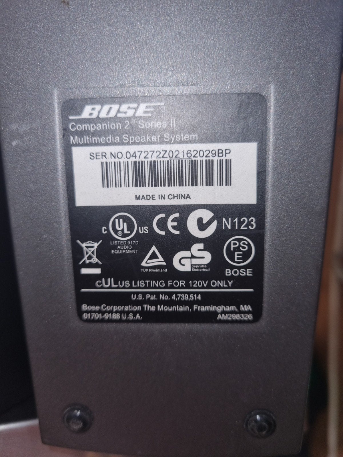 Bose Companion 2 Series II Multimedia Speakerset