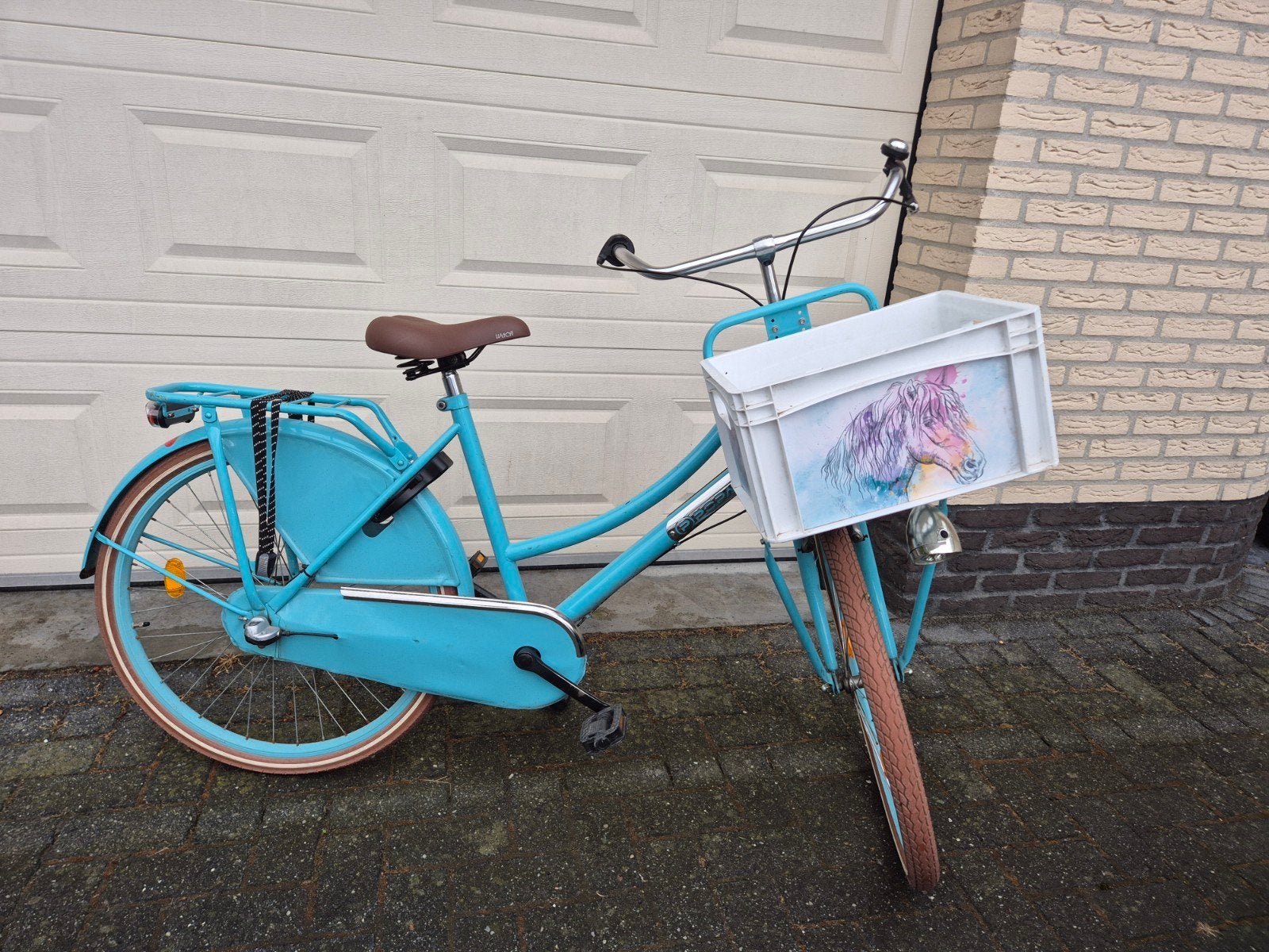 Mooie meisjesfiets met krat, Gebruikt, Versnellingen, Minder dan 47 cm, Ophalen