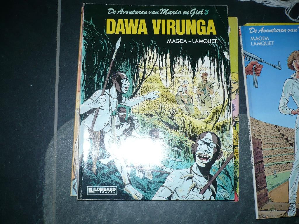 4 strips van de avonturen van giel en maria, Gelezen, Pierre seron, Ophalen of Verzenden, Meerdere stripboeken