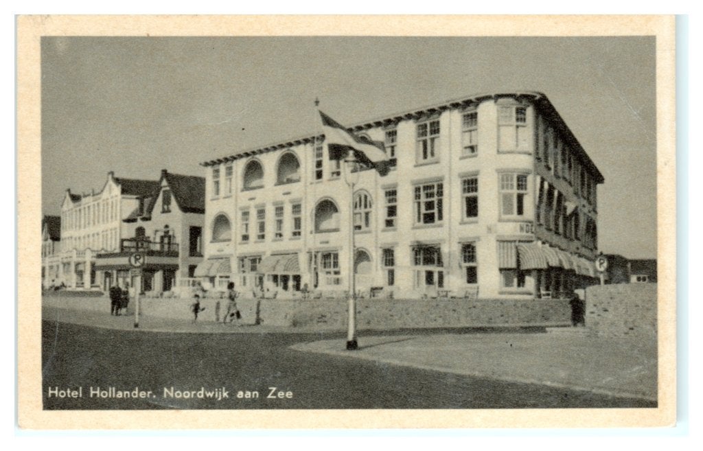 Noordwijk aan Zee, Hotel Hollander, Ophalen of Verzenden, 1940 tot 1960, Gelopen, Zuid-Holland