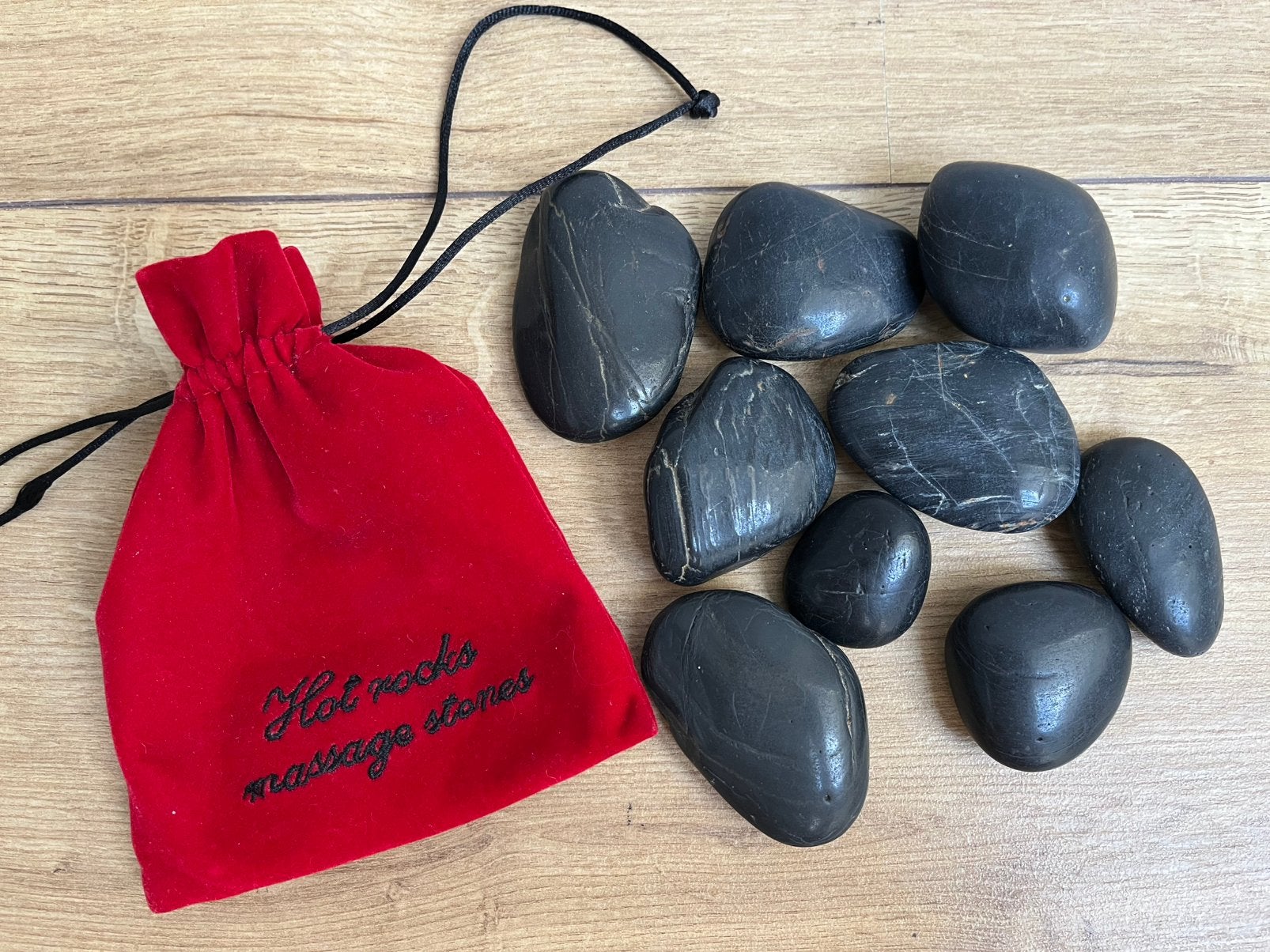 ==Nieuw== Hotstone Massagestenen Set met fluweel Zakje, Ophalen of Verzenden, Nieuw, Hotstone