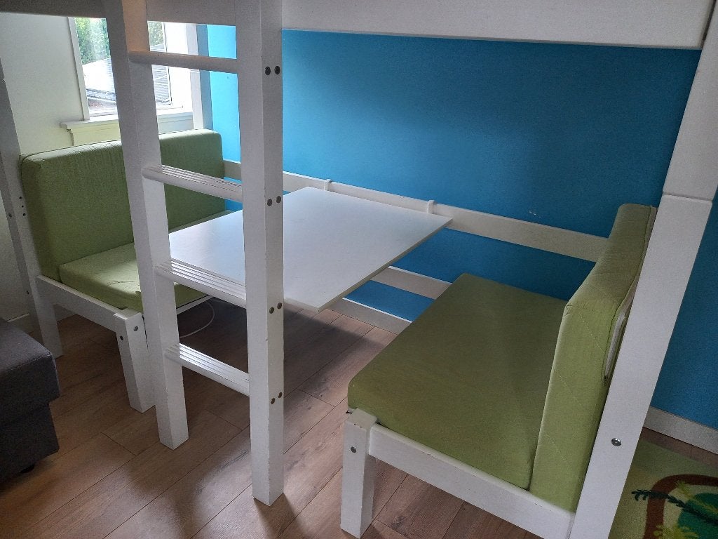Hoogslaper met treinzitje en bureautje, Ophalen, Gebruikt, Hoogslaper