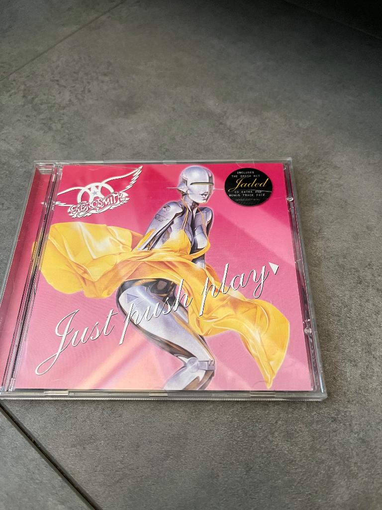Aerosmith just push play album cd, Ophalen of Verzenden, Gebruikt, Poprock