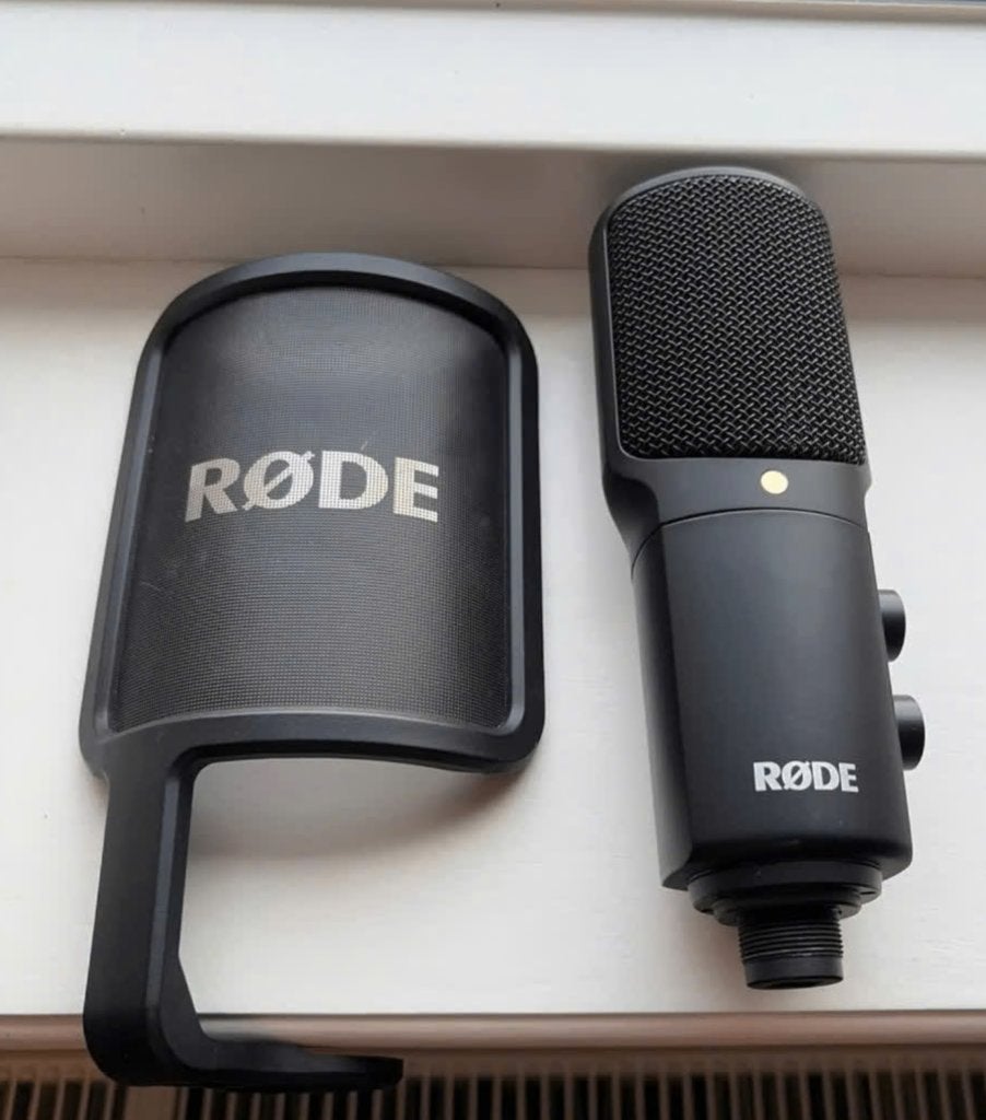 Rode NT-USB Studiomicrofoon met Popfilter, Muziek en Instrumenten, Microfoons, Ophalen of Verzenden, Zo goed als nieuw, Studiomicrofoon