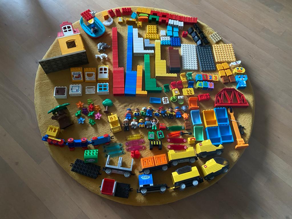 Grote partij Duplo Lego met treinen, poppetjes en meer, Kinderen en Baby's, Speelgoed | Duplo en Lego, Ophalen of Verzenden, Gebruikt
