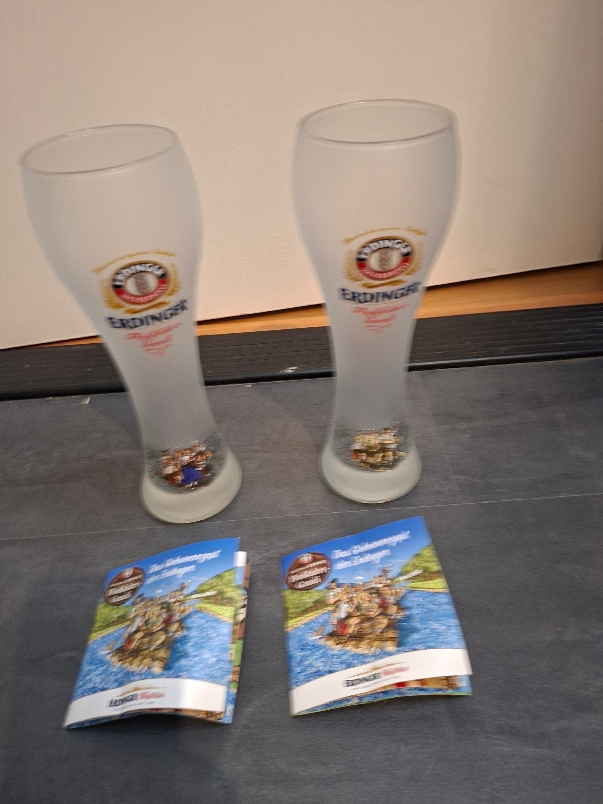 2 nieuwe ERDINGER.Flossfahrt GAUDI glazen, Ophalen of Verzenden, Nieuw, Overige typen