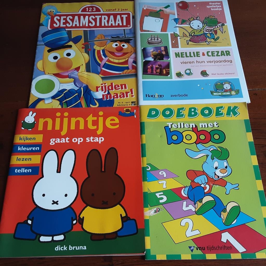 Doeboeken: Nijntje, Sesamstraat, Nellie & Cezar, Bobo, Ophalen of Verzenden, Zo goed als nieuw, Taal en Lezen