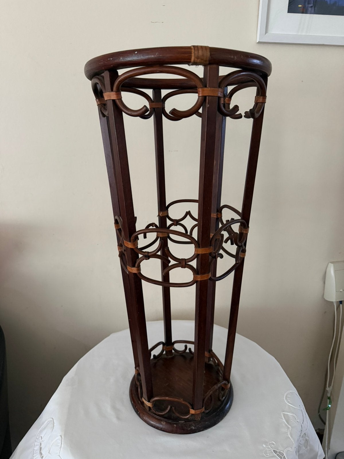 Vintage houten paraplubak, Huis en Inrichting, Ophalen of Verzenden, Zo goed als nieuw, Hout