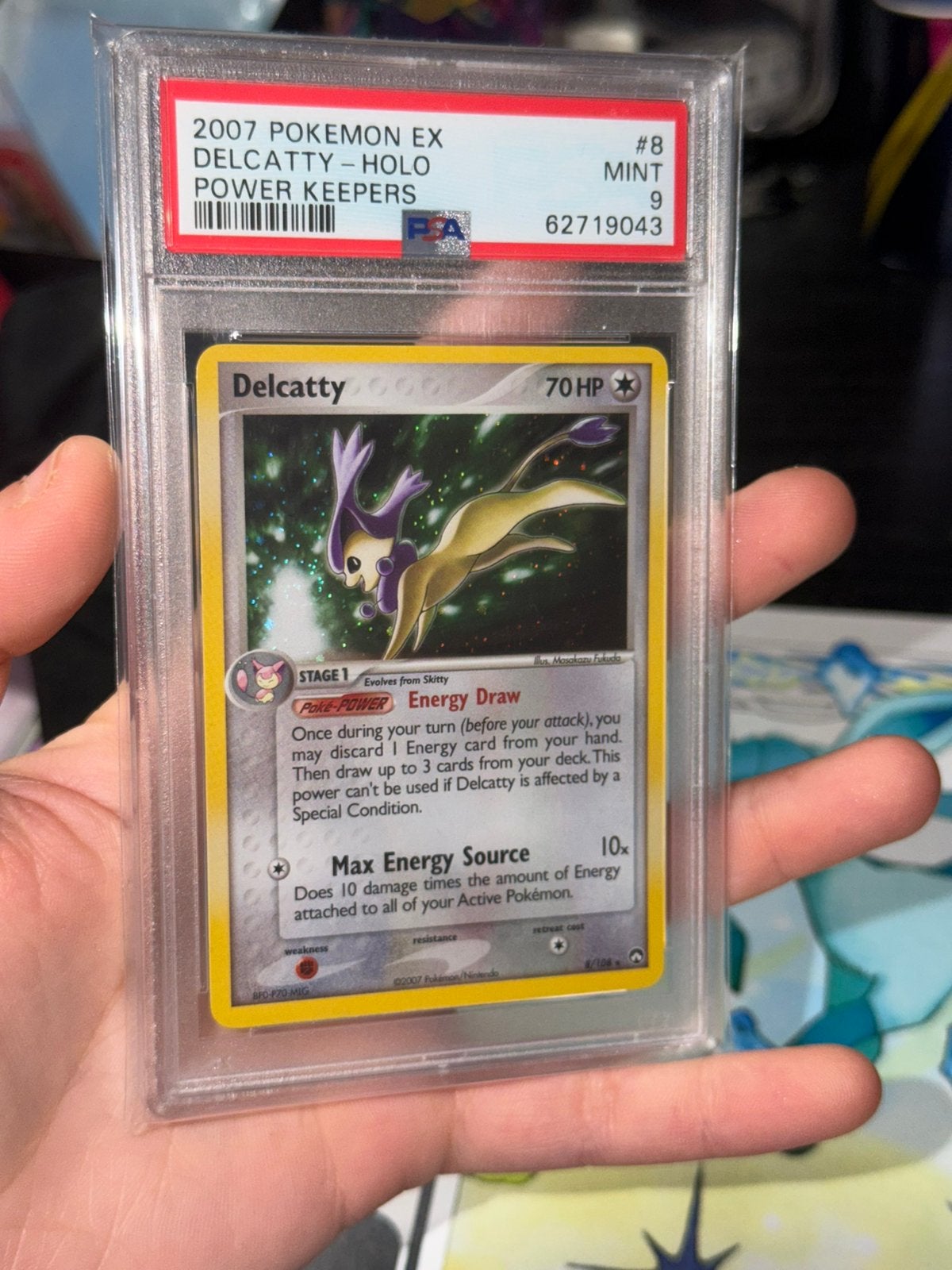 Delcatty 8/108 Holo EX Power Keepers PSA 9 Mint, Ophalen, Zo goed als nieuw