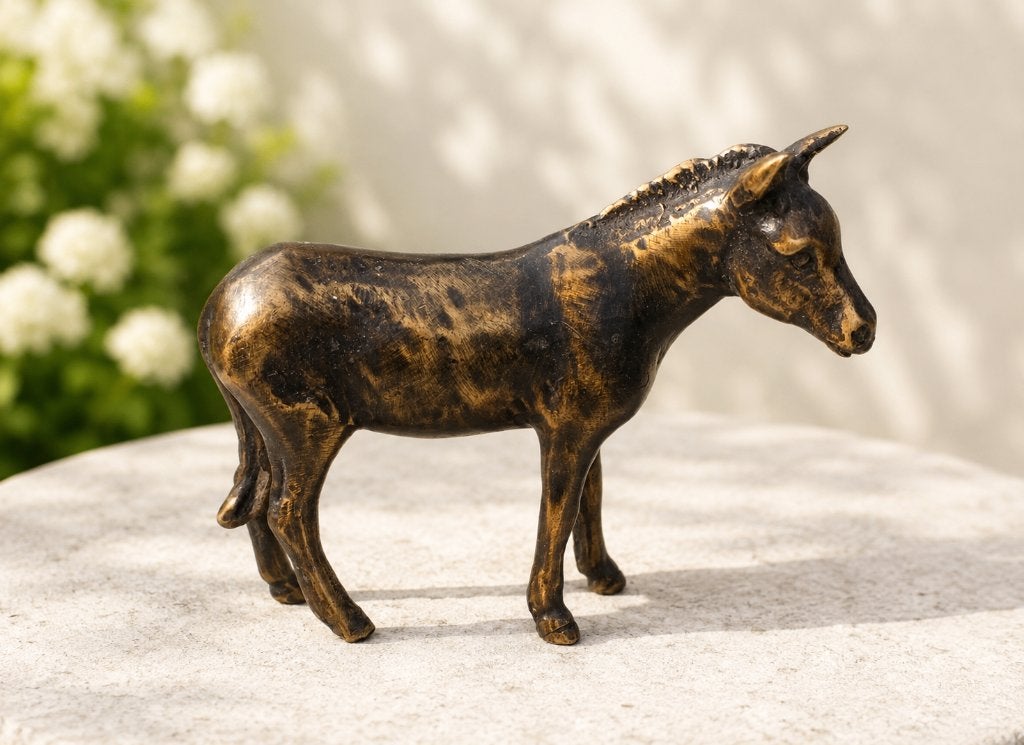 bronzen beeld / EZEL, Ophalen of Verzenden, Nieuw, Beeldje of Figuurtje