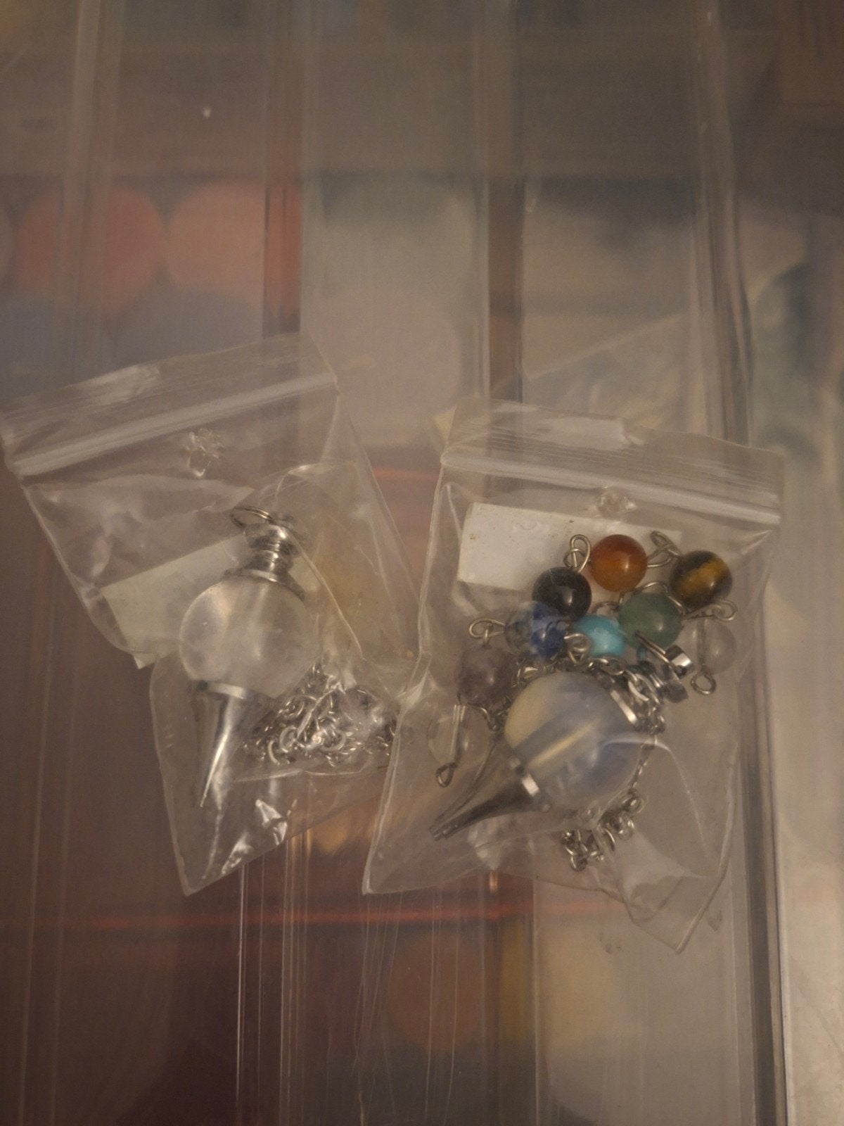 Pendel set: Opaal Chakra Hanger & Bergkristal Zilverkleur, Ophalen of Verzenden, Nieuw, Zilver, Overige materialen