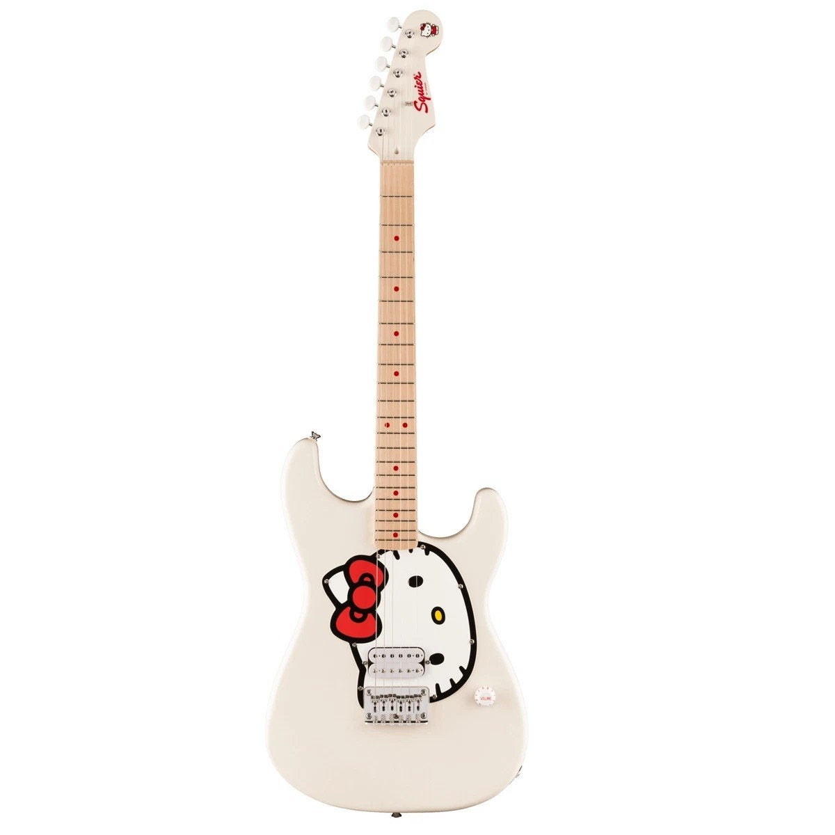 Squier Hello Kitty Stratocaster gitaar, Muziek en Instrumenten, Snaarinstrumenten | Gitaren | Elektrisch, Nieuw, Solid body, Fender