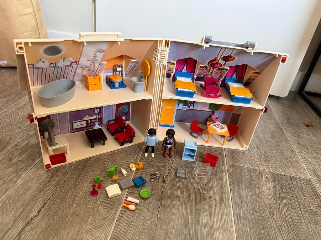 Playmobil Meeneem Huis - Compleet met Meubels en Figuren, Ophalen of Verzenden, Gebruikt, Complete set