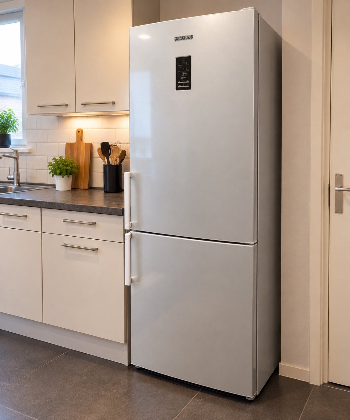 Samsung koel-vriescombinatie – gratis ophalen, Witgoed en Apparatuur, 200 liter of meer, Met aparte vriezer, Zo goed als nieuw