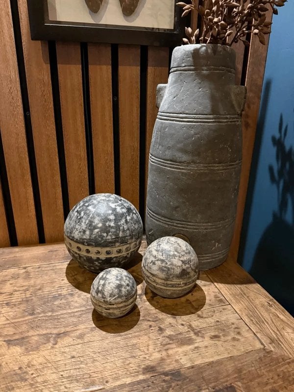 decoratie ballen hout india, Ophalen of Verzenden