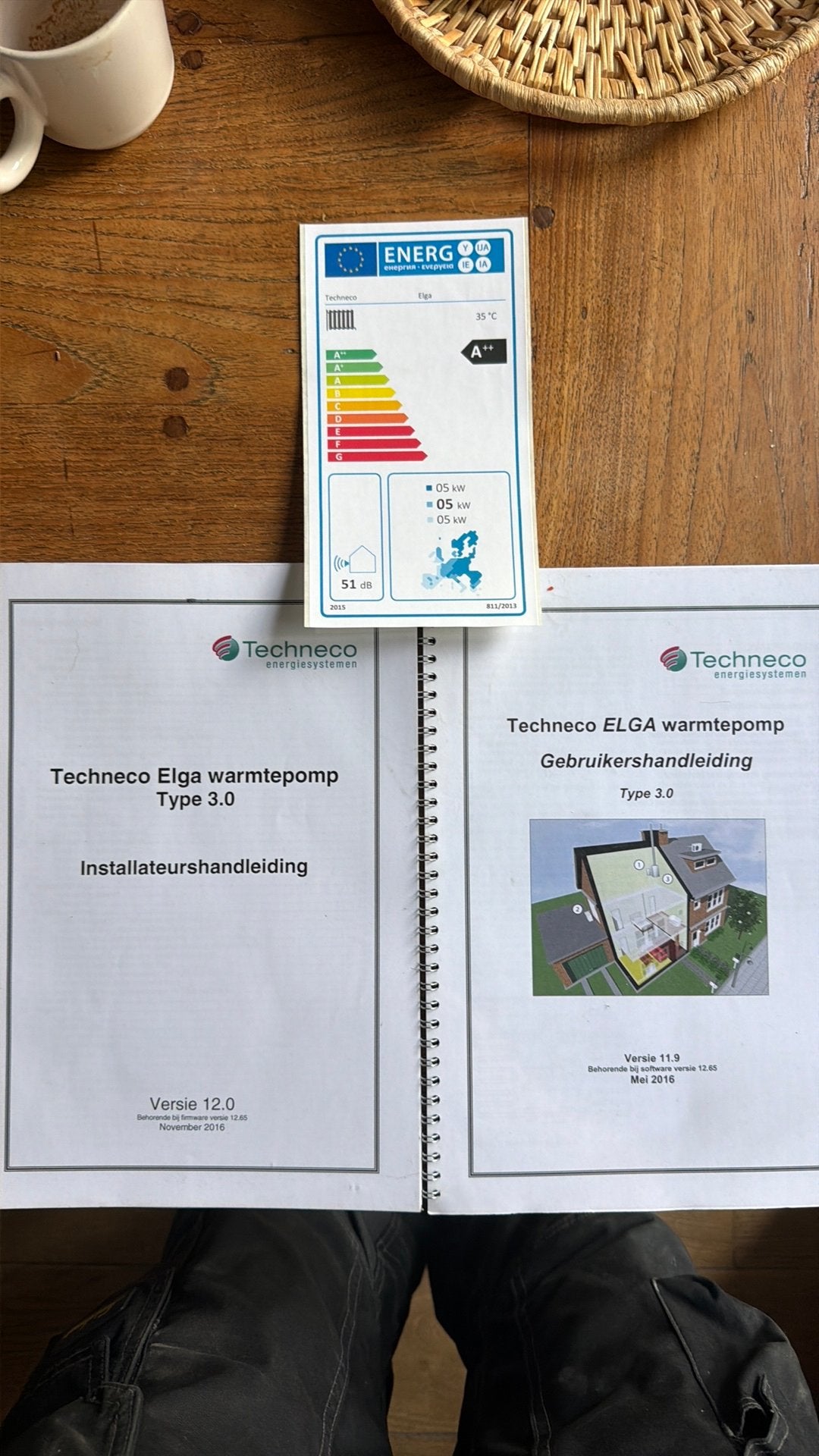 Techneco Elga 3.0 warmtepomp 3.2 kw, Ophalen, Gebruikt, Minder dan 60 cm