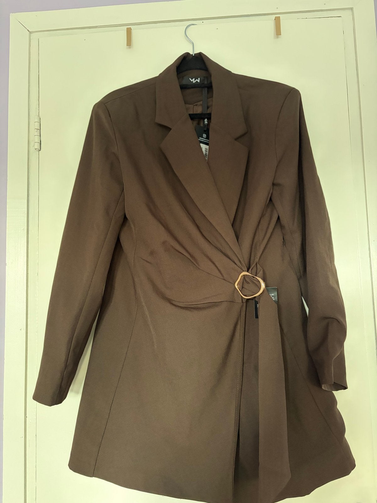 Most Wanted Buckle Blazer Jurk Bruin, Kleding | Dames, Ophalen, Bruin, Nieuw, Maat 36 (S)