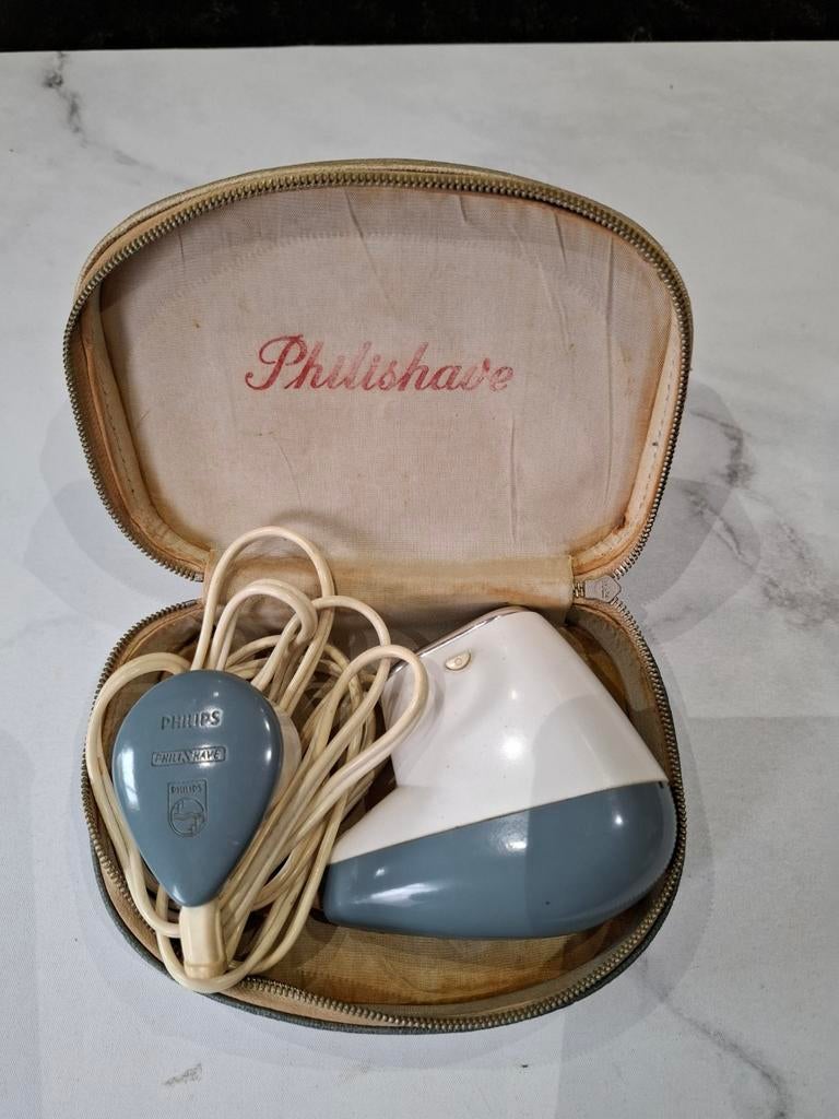 Vintage Philips Philishave Scheerapparaat met Etui, Ophalen of Verzenden