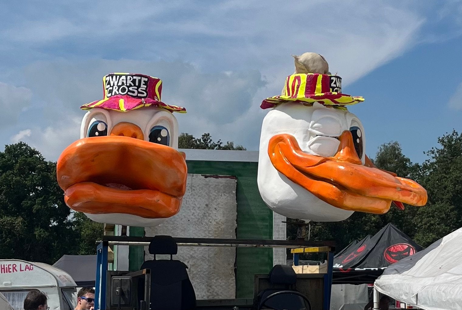 Grote Eendenkoppen voor Carnavalswagen - Zwarte Cross Stijl, Ophalen, Gebruikt, Jongen of Meisje