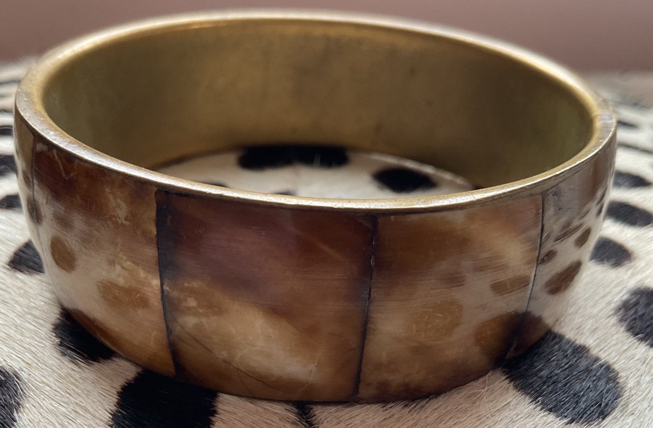 Armband bruine tinten met parelmoerachtige glans, Ophalen of Verzenden, Zo goed als nieuw