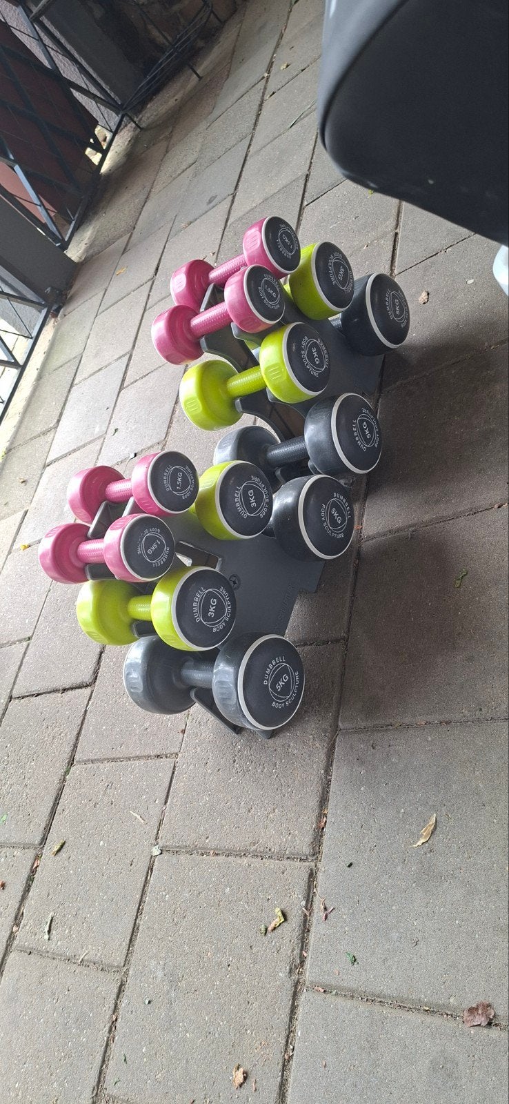 dumbels met houders, Ophalen, Zo goed als nieuw, Dumbbell