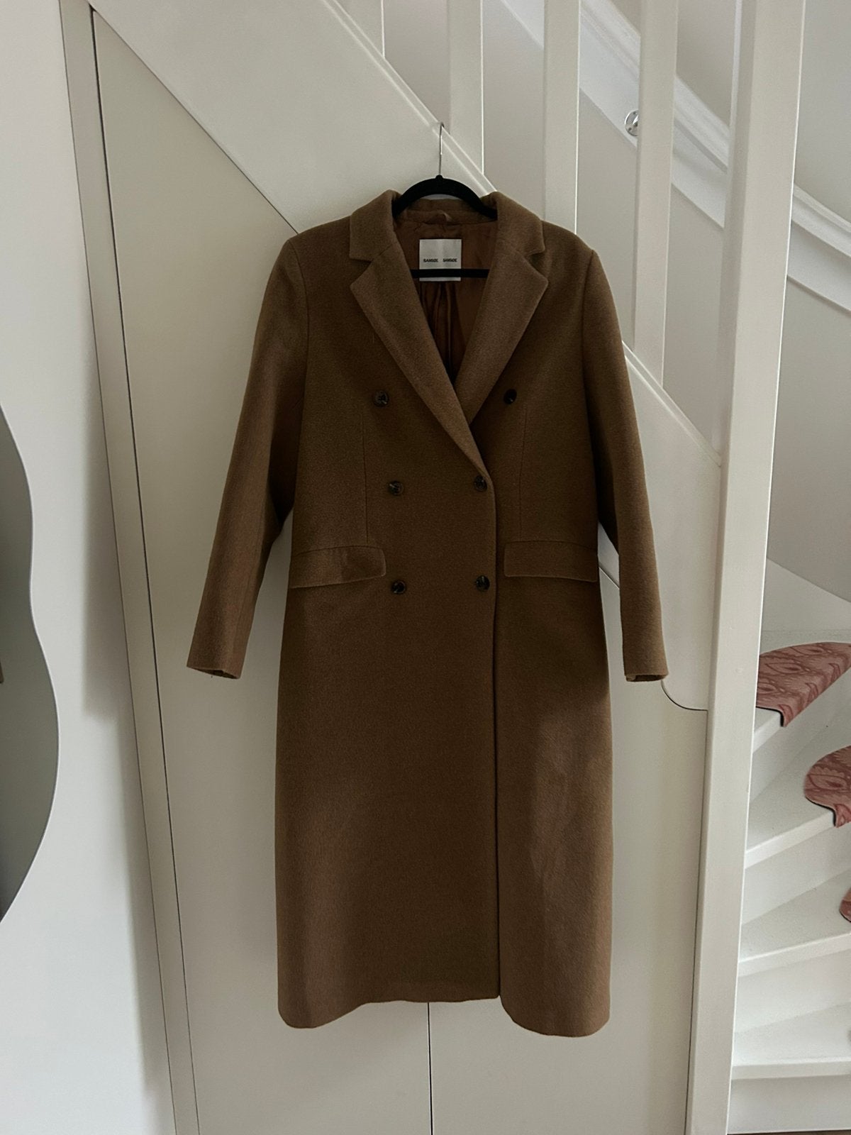Samsøe Samsøe Falcon Coat Mantel – Brown Sugar – Maat L, Ophalen of Verzenden, Nieuw, Maat 42/44 (L), Bruin