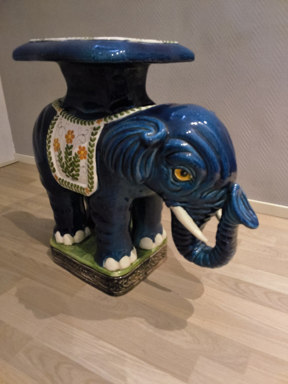 Olifanten plantentafel - 57cm hoog - Compleet/0nbeschadigd, Antiek en Kunst, Ophalen