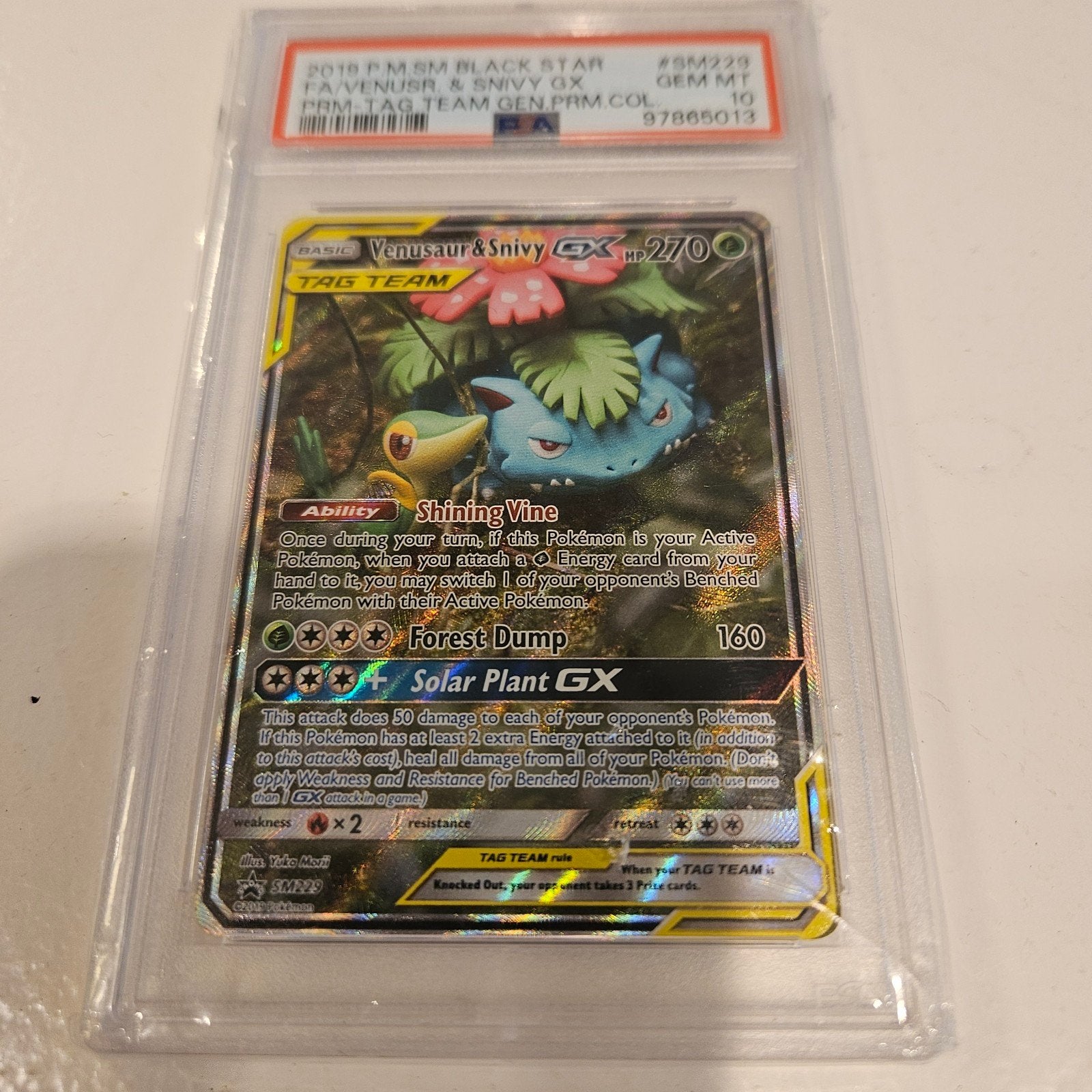 pokemon 2019 Venusaur & Snivy GX PSA 10, Ophalen, Nieuw
