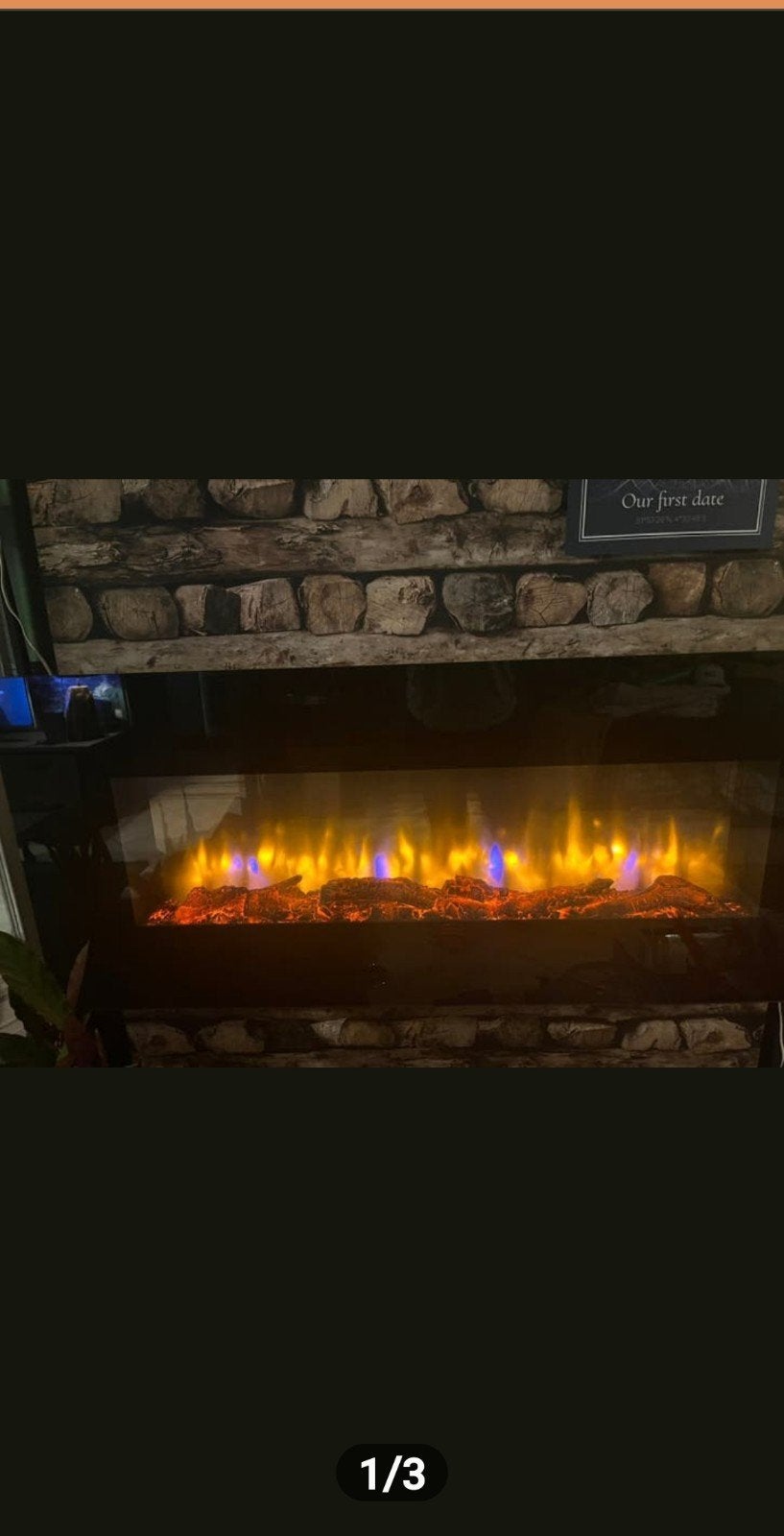 Electrische led inbouw haard tekoop, Ophalen, Zo goed als nieuw, Vrijstaande haard, Elektrische haard