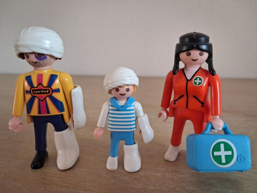 Playmobil zuster met patienten met gips en verband, Ophalen of Verzenden, Zo goed als nieuw, Complete set