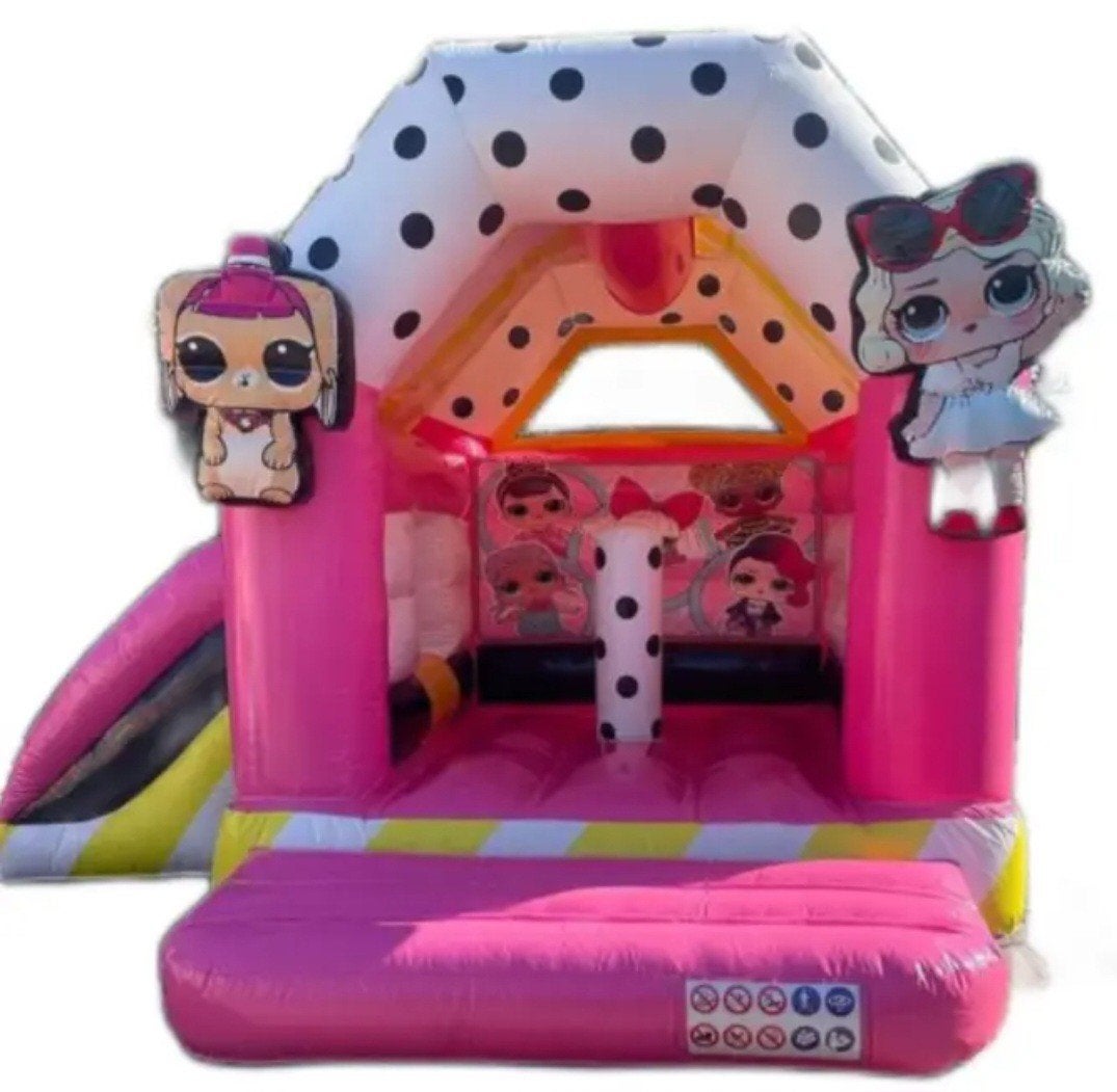 TE HUUR LOL Springkussen met Glijbaan vanaf 119,99, Ophalen, Zo goed als nieuw, Verjaardag
